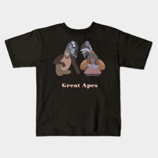 8ts The Great Apes Kids T-Shirt